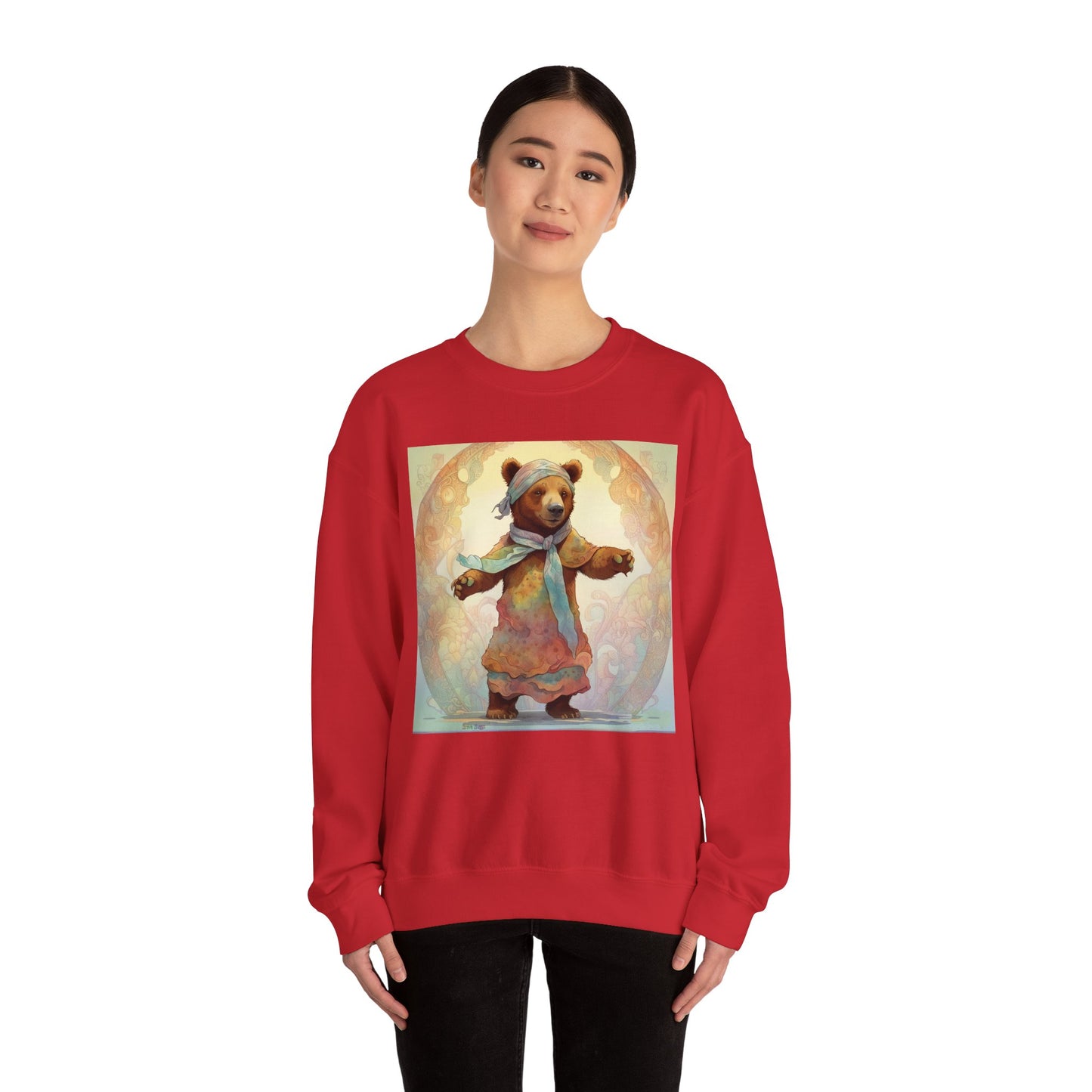 Dancing Bear Lucy — Unisex Heavy Blend™ Crewneck Sweatshirt (GLOBAL)