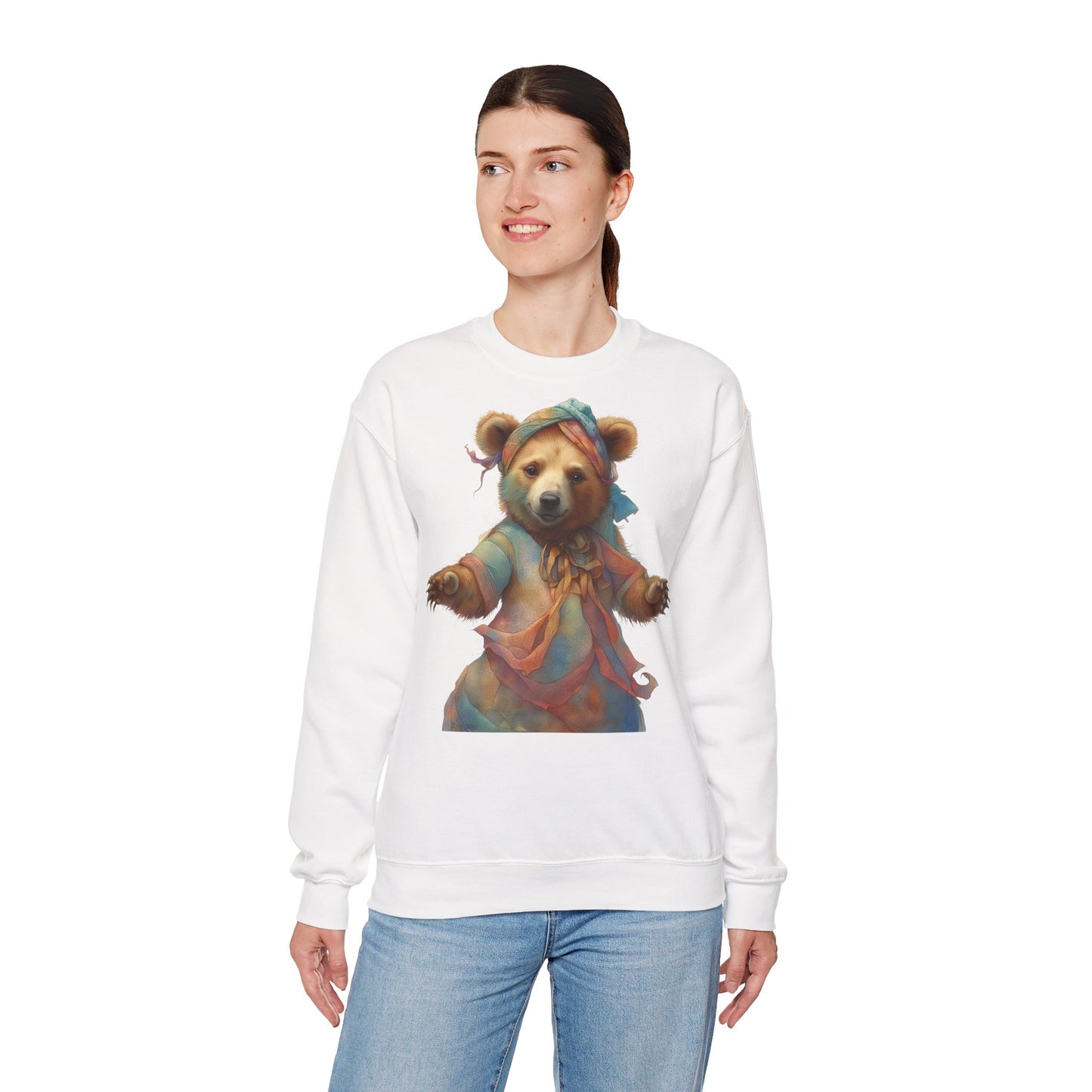 Dancing Bear Stella (isolated) - Heavy Bland Crew Neck Sweatshirt (EU)