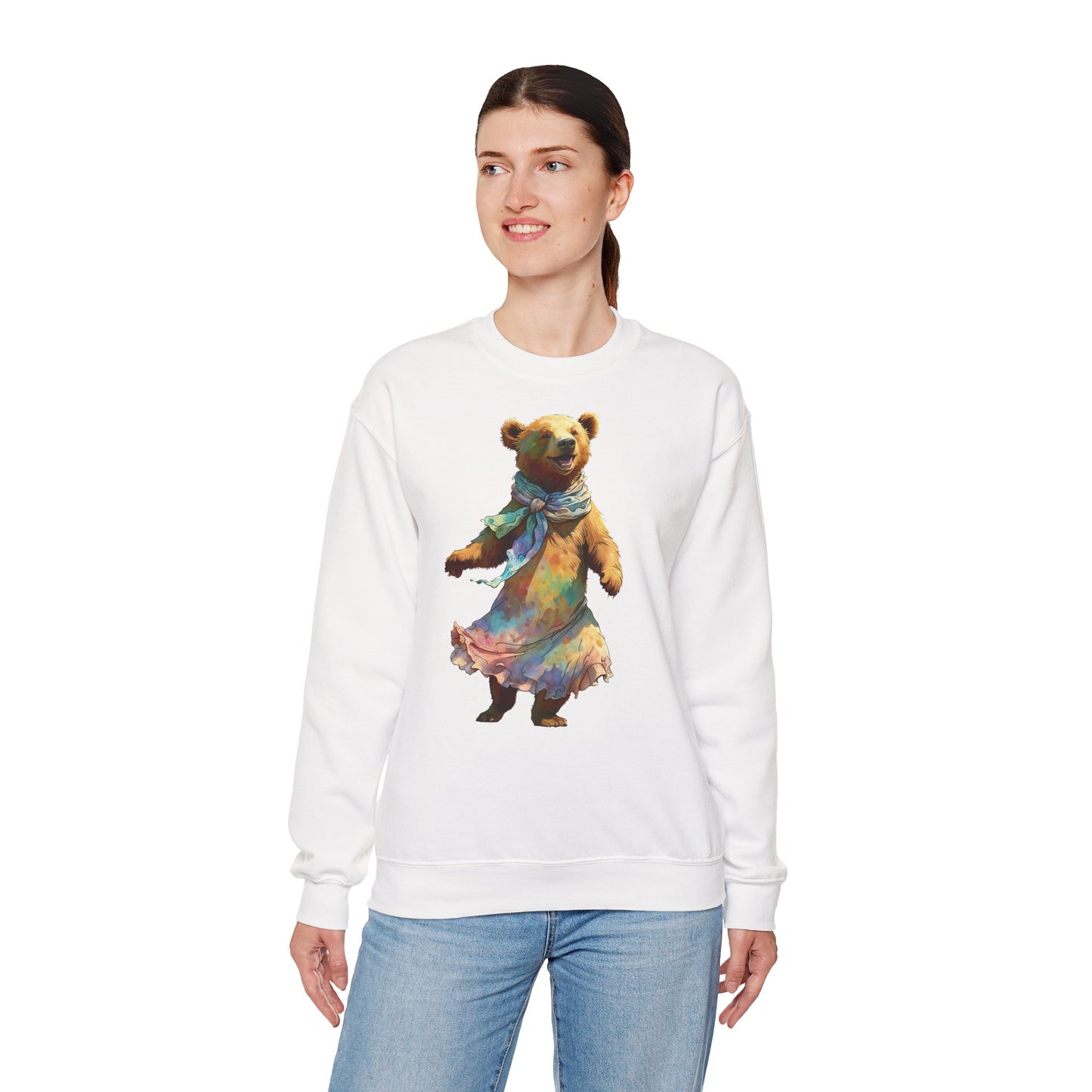 Dancing Bear Althea (isolated) - Heavy Bland Crew Neck Sweatshirt (EU)