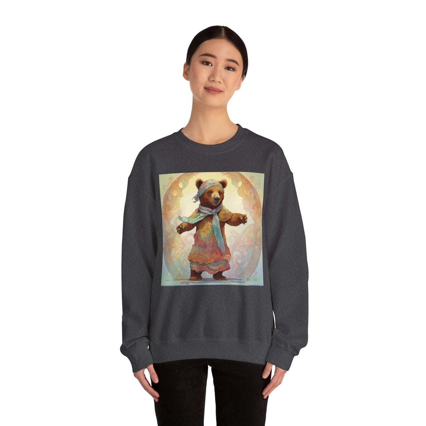 Dancing Bear Lucy — Unisex Heavy Blend™ Crewneck Sweatshirt (GLOBAL)