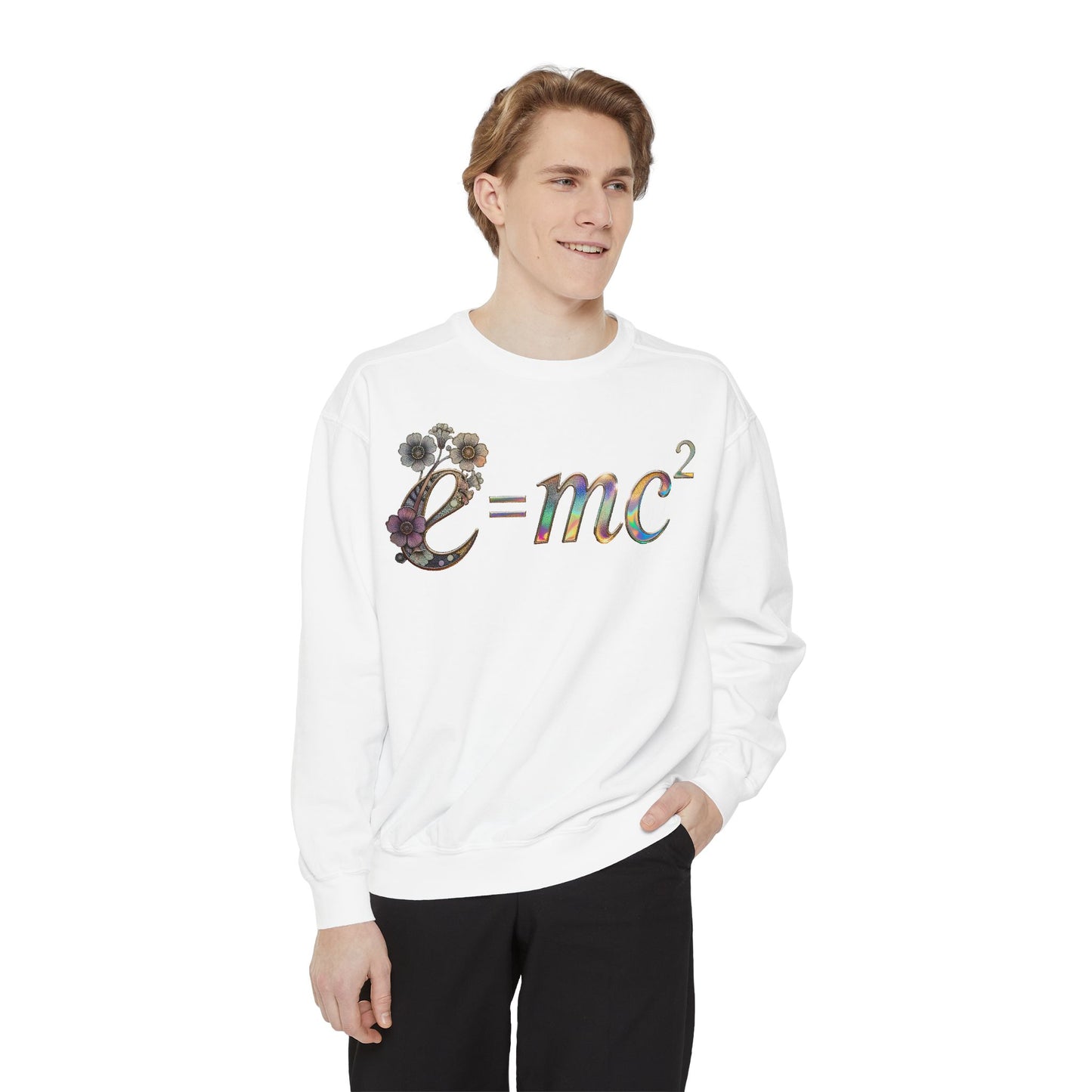 Einstein's Equation e=mc2 — Unisex Garment-Dyed Sweatshirt (US)