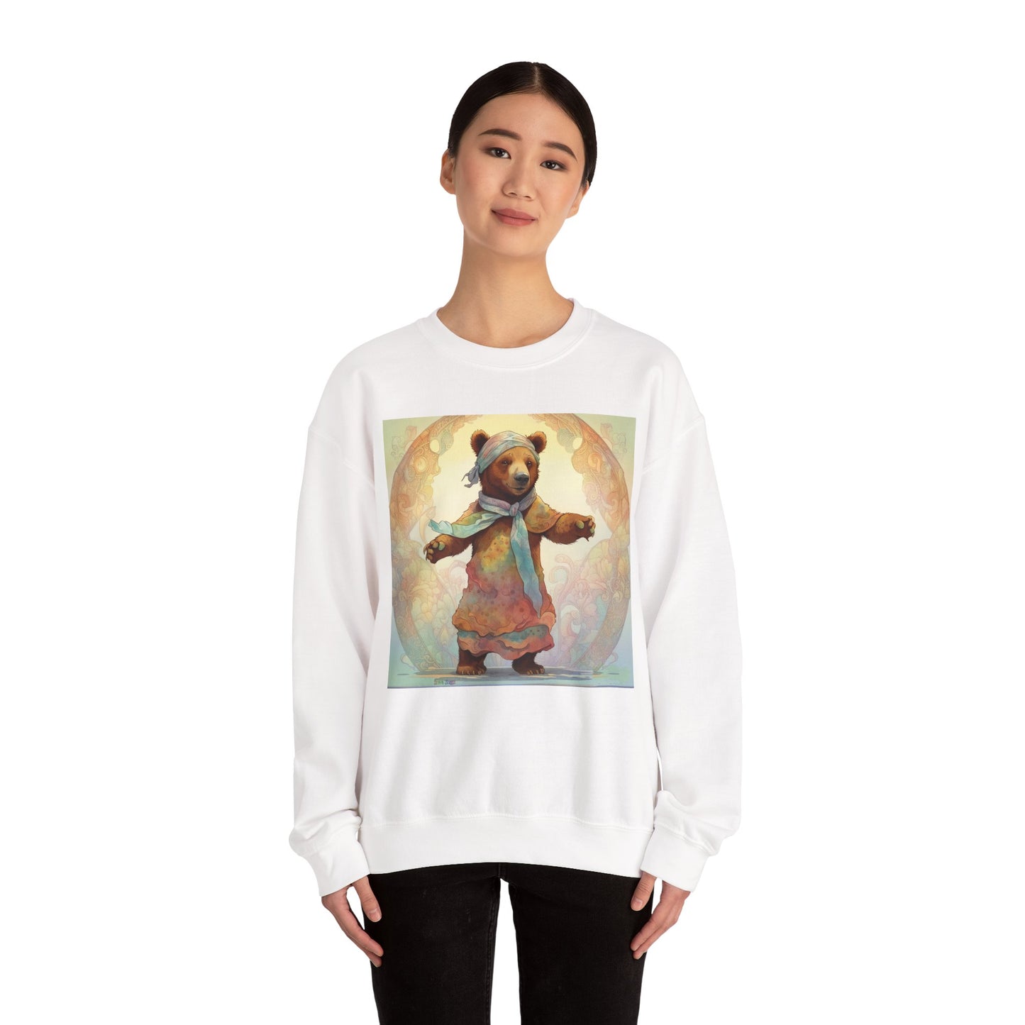Dancing Bear Lucy — Unisex Heavy Blend™ Crewneck Sweatshirt (GLOBAL)