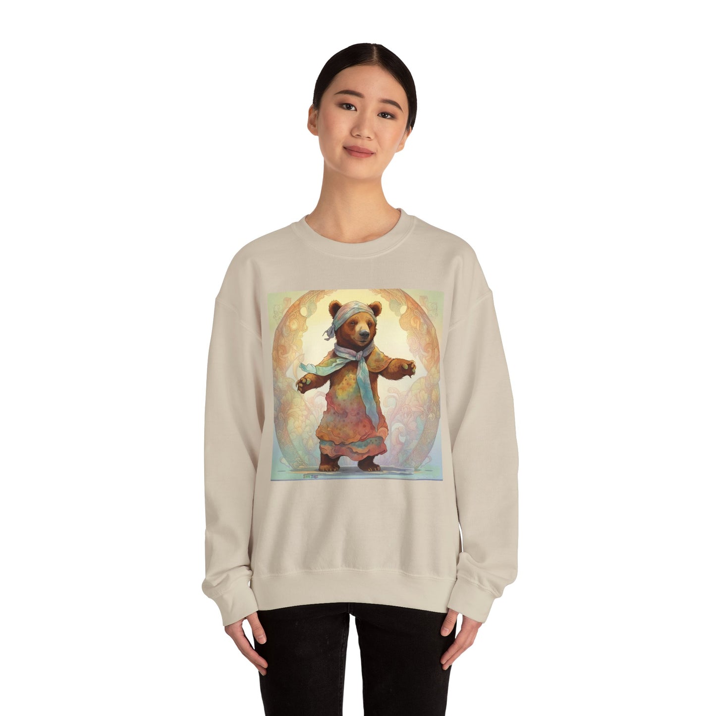Dancing Bear Lucy — Unisex Heavy Blend™ Crewneck Sweatshirt (GLOBAL)