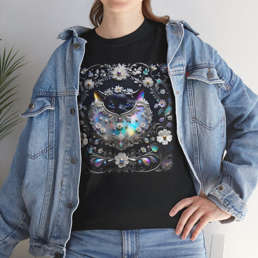 Black Cat Pearlescence —  Soft Cotton T-shirt (US)