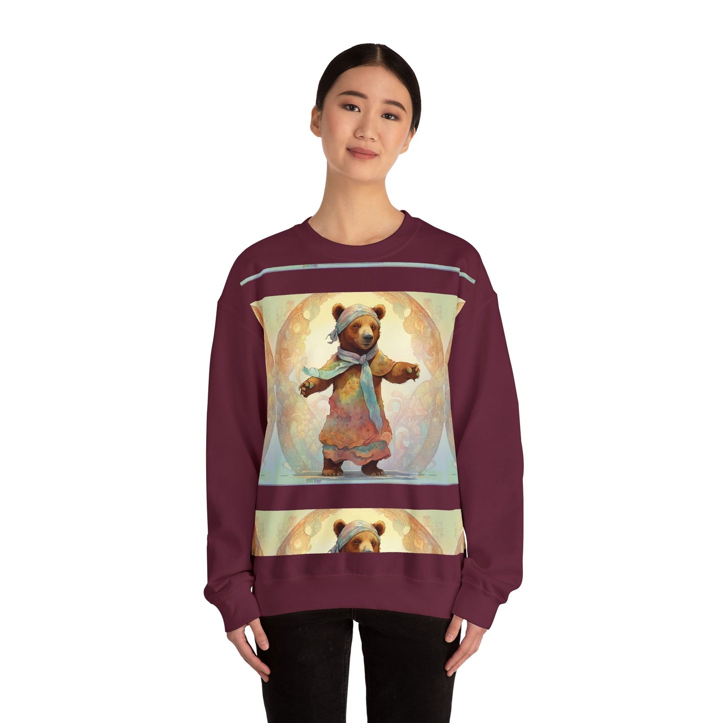 Dancing Bear Lucy — Unisex Heavy Blend™ Crewneck Sweatshirt (GLOBAL)