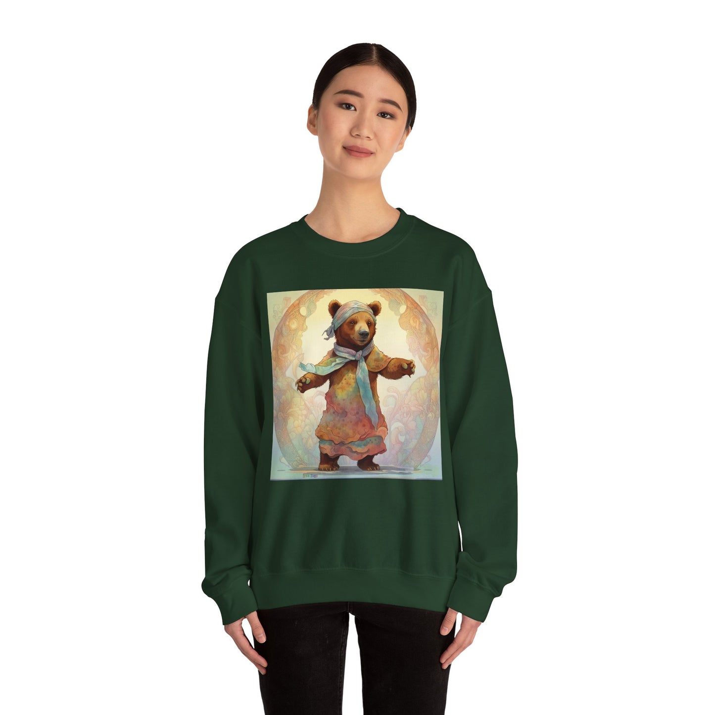 Dancing Bear Lucy — Unisex Heavy Blend™ Crewneck Sweatshirt (GLOBAL)