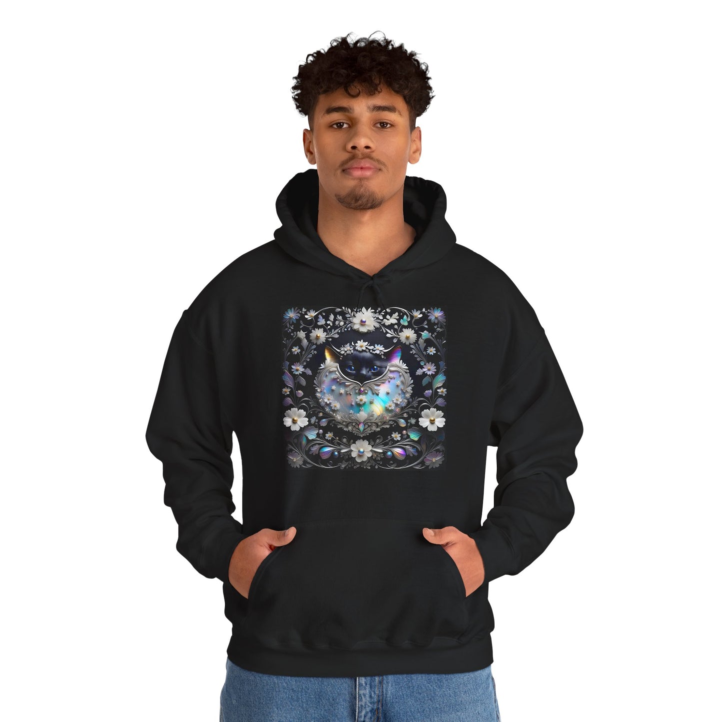 Black Cat Pearlescence — Heavy Blend™ Hoodie (AUSTRALIA)