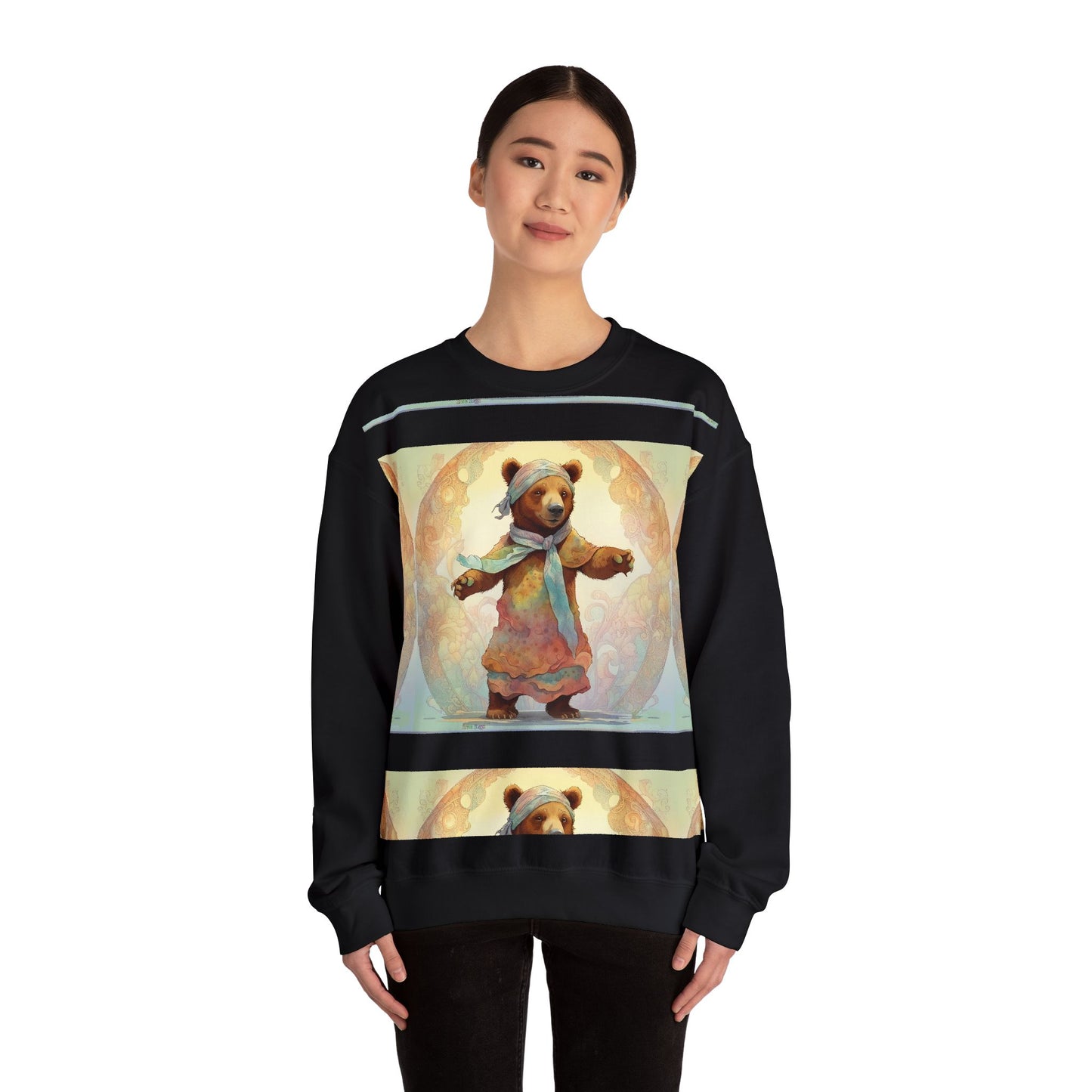 Dancing Bear Lucy — Unisex Heavy Blend™ Crewneck Sweatshirt (GLOBAL)