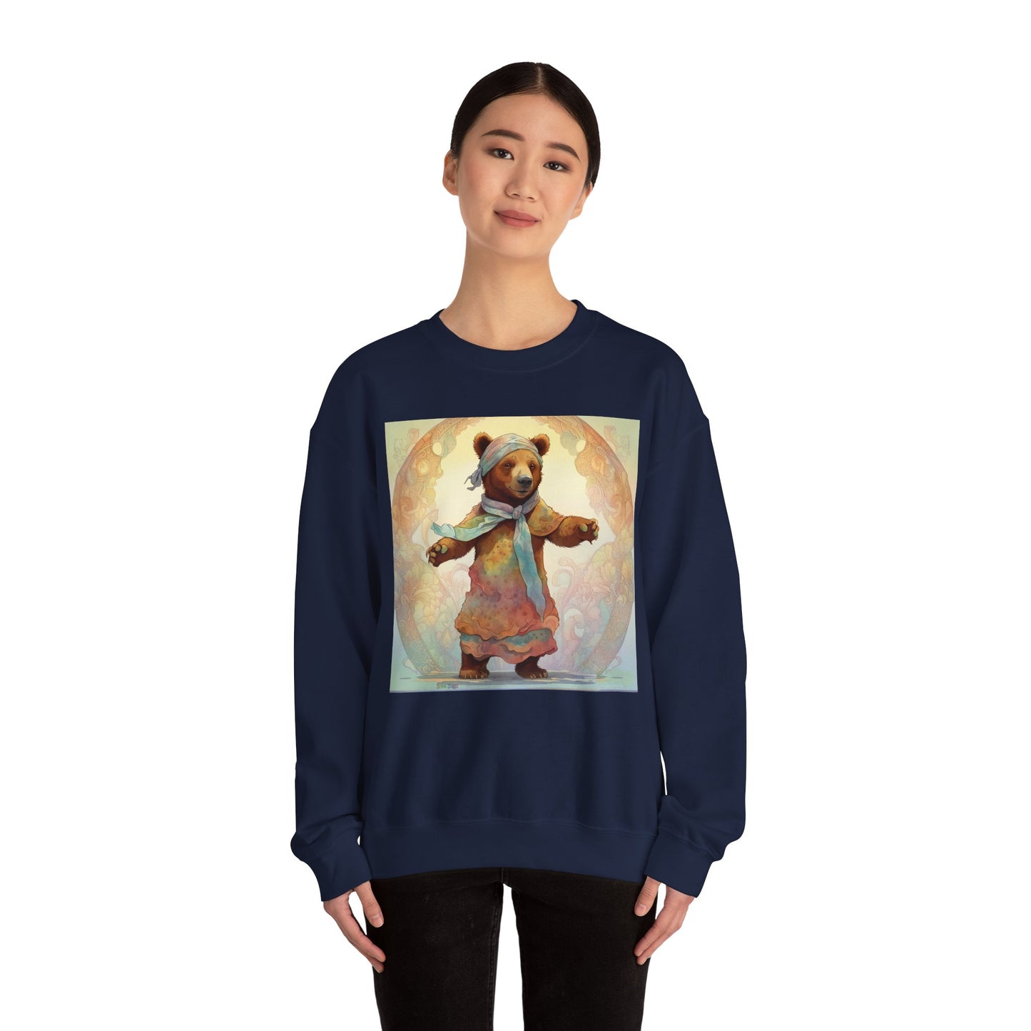 Dancing Bear Lucy — Unisex Heavy Blend™ Crewneck Sweatshirt (GLOBAL)