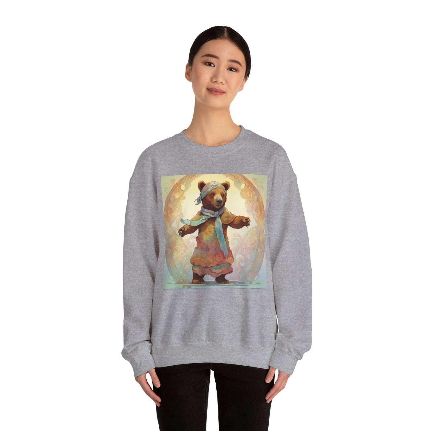Dancing Bear Lucy — Unisex Heavy Blend™ Crewneck Sweatshirt (GLOBAL)