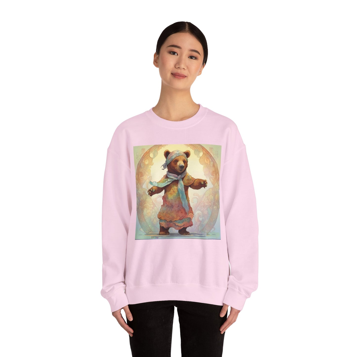 Dancing Bear Lucy — Unisex Heavy Blend™ Crewneck Sweatshirt (GLOBAL)